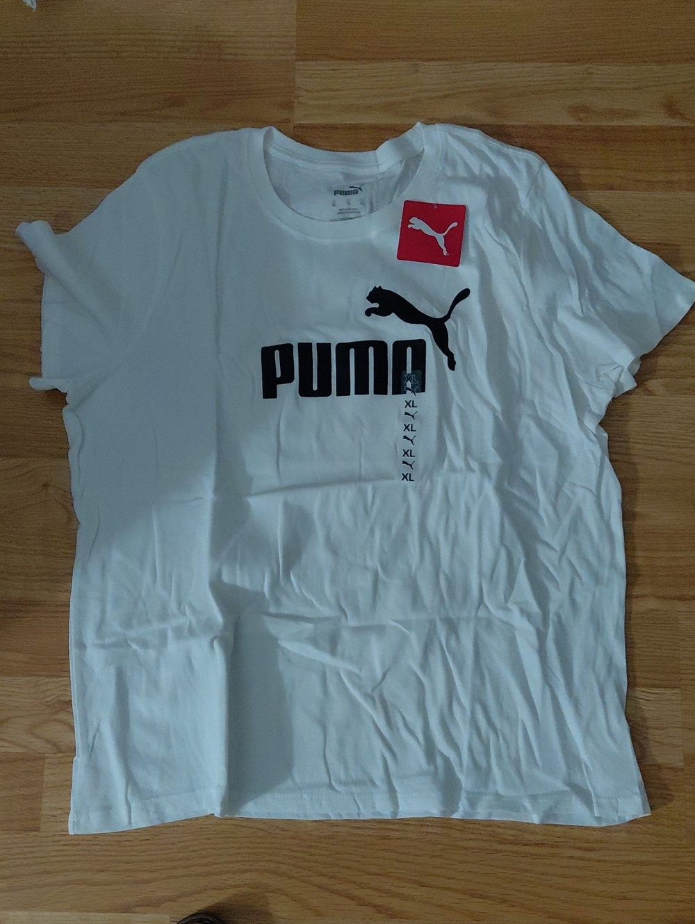 Puma White Tee with Black Logo